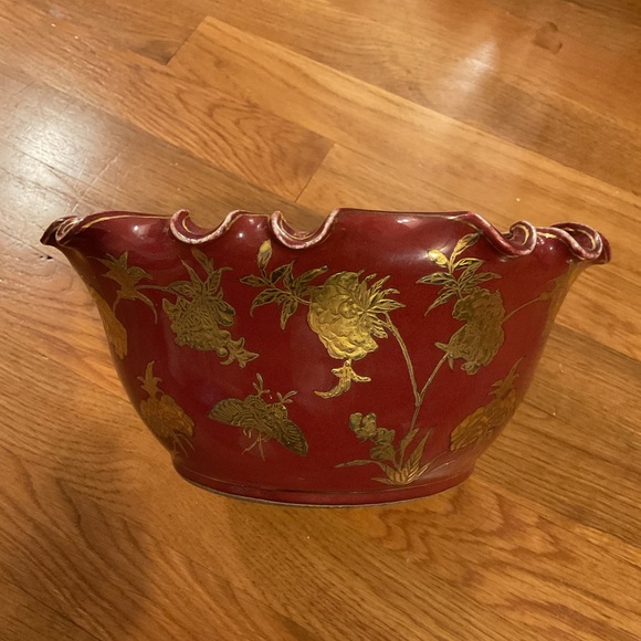 Chinese Ceramic 10 inch Lotus Bowl - NWT - Picture 6 of 12